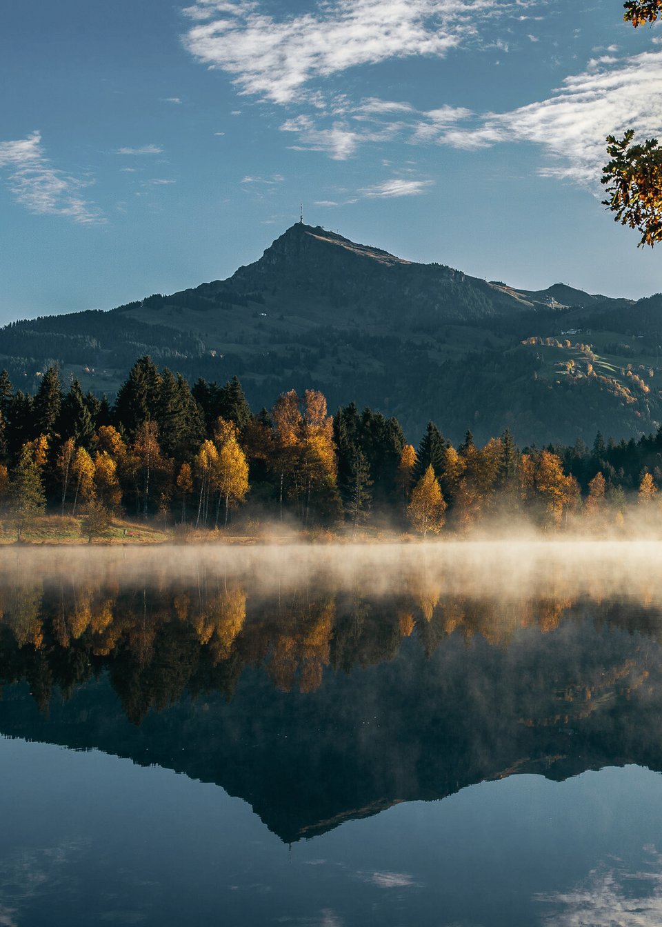 The Kitzbühel Alps are reflected in the lake The Kitzbühel Alps are reflected in the lake