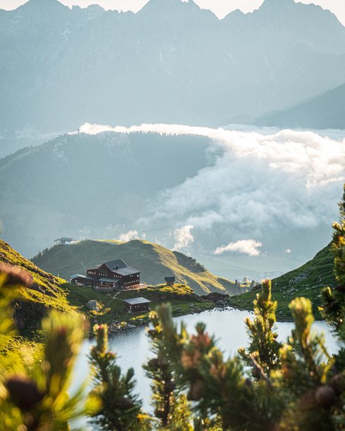 picturesque landscape with the Wildseeloder lake picturesque landscape with the Wildseeloder lake