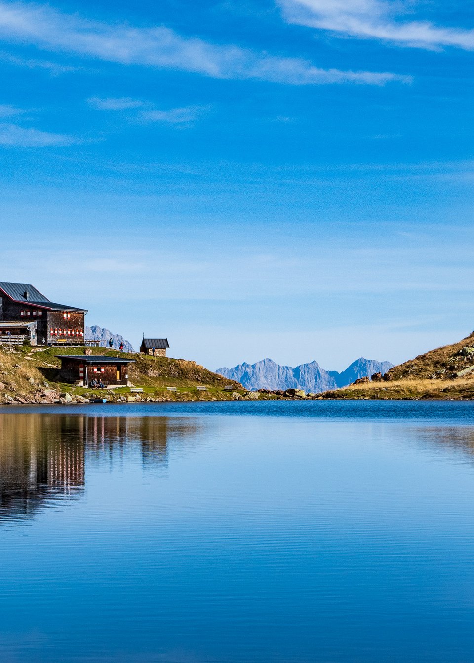 Wildseelodersee lake with Wildseeloderhaus in the Kitzbühel Alps Wildseelodersee lake with Wildseeloderhaus in the Kitzbühel Alps