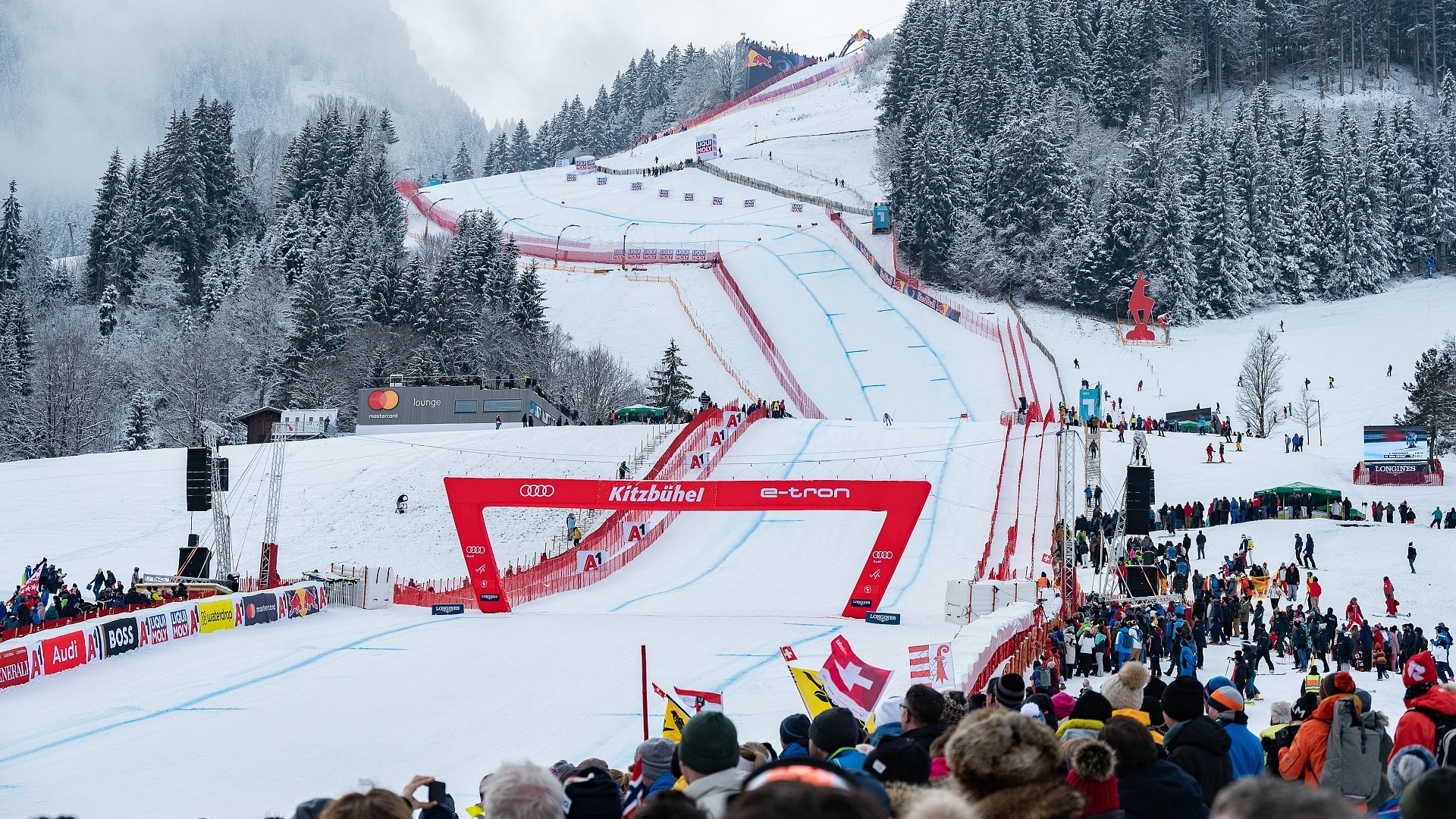 Zielgelände des Hahnenkammrennens in Kitzbühel Zielgelände des Hahnenkammrennens in Kitzbühel
