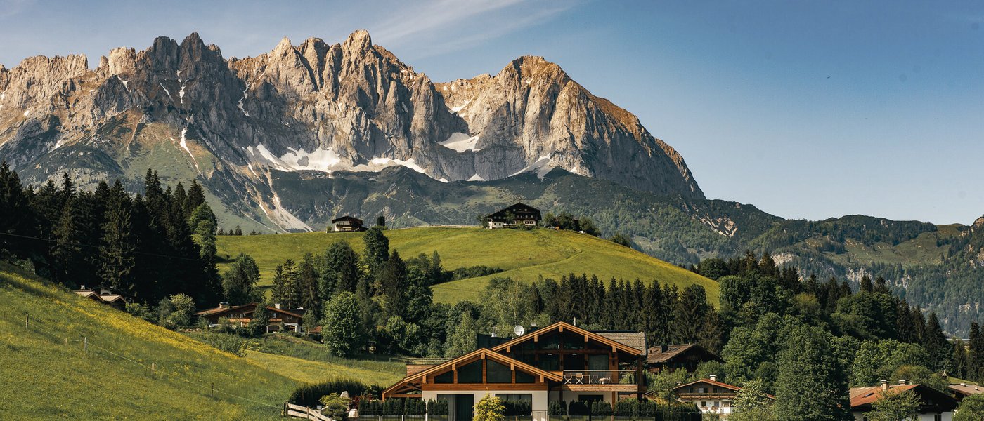wunderschöne Kulisse mit dem Wilder Kaiser im Hintergrund wunderschöne Kulisse mit dem Wilder Kaiser im Hintergrund