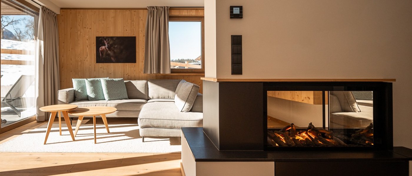 lichtdurchflutetes Wohnzimmer in der Lodge Olympia lichtdurchflutetes Wohnzimmer in der Lodge Olympia